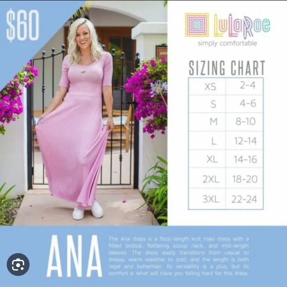 Black Ana Lularoe Dress - Picture 5 of 5